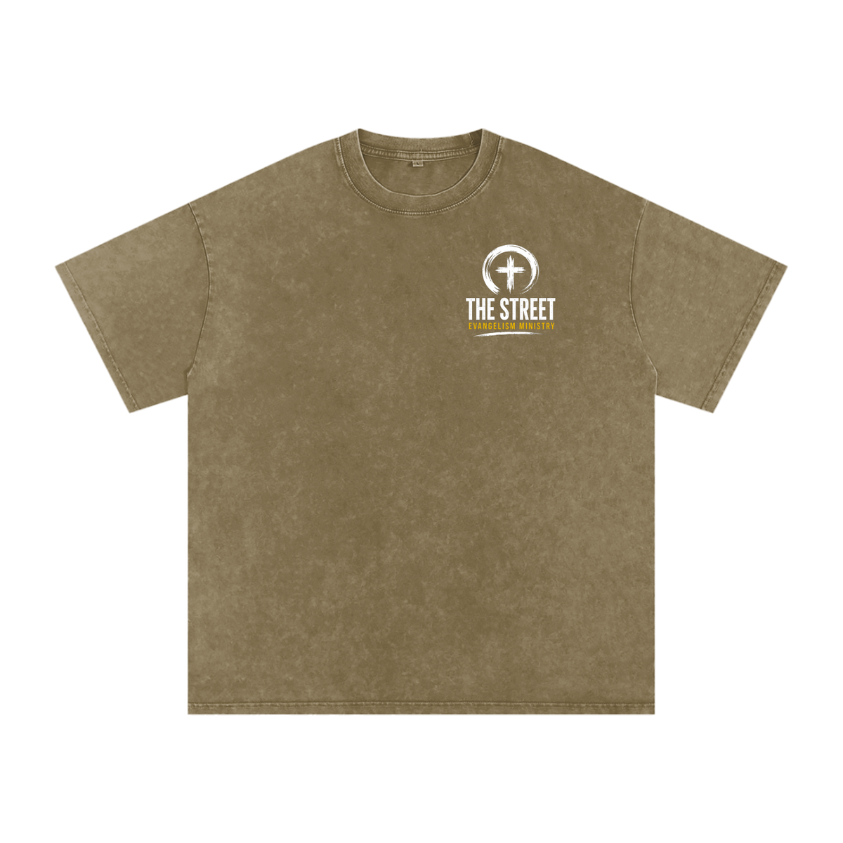 Can I Pray For U? Snow Washed Oversized Cotton T-Shirt