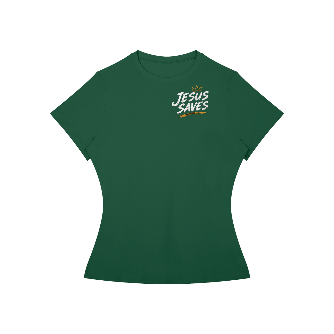 Jesus Saves Romans 10:9 Women's Performance Tee