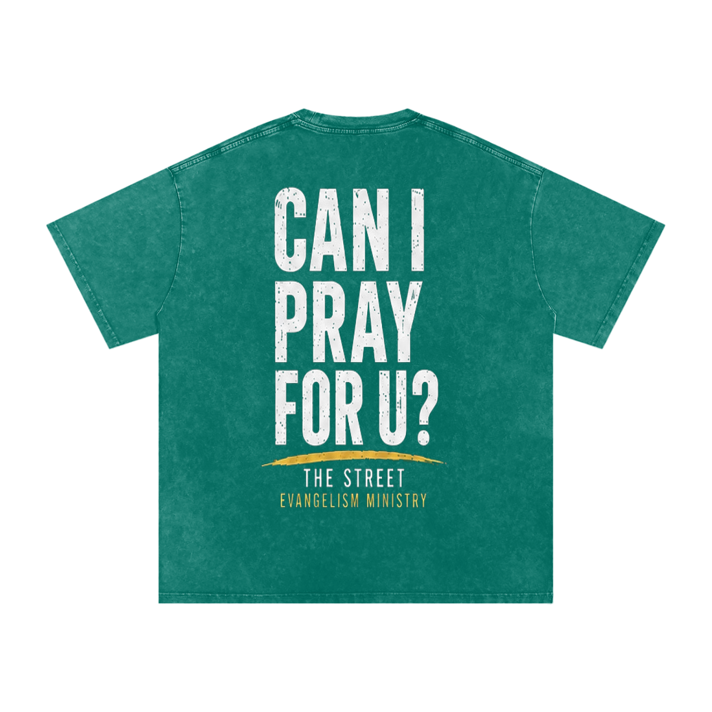 Can I Pray For U? – Snow Washed Oversized Cotton Tee