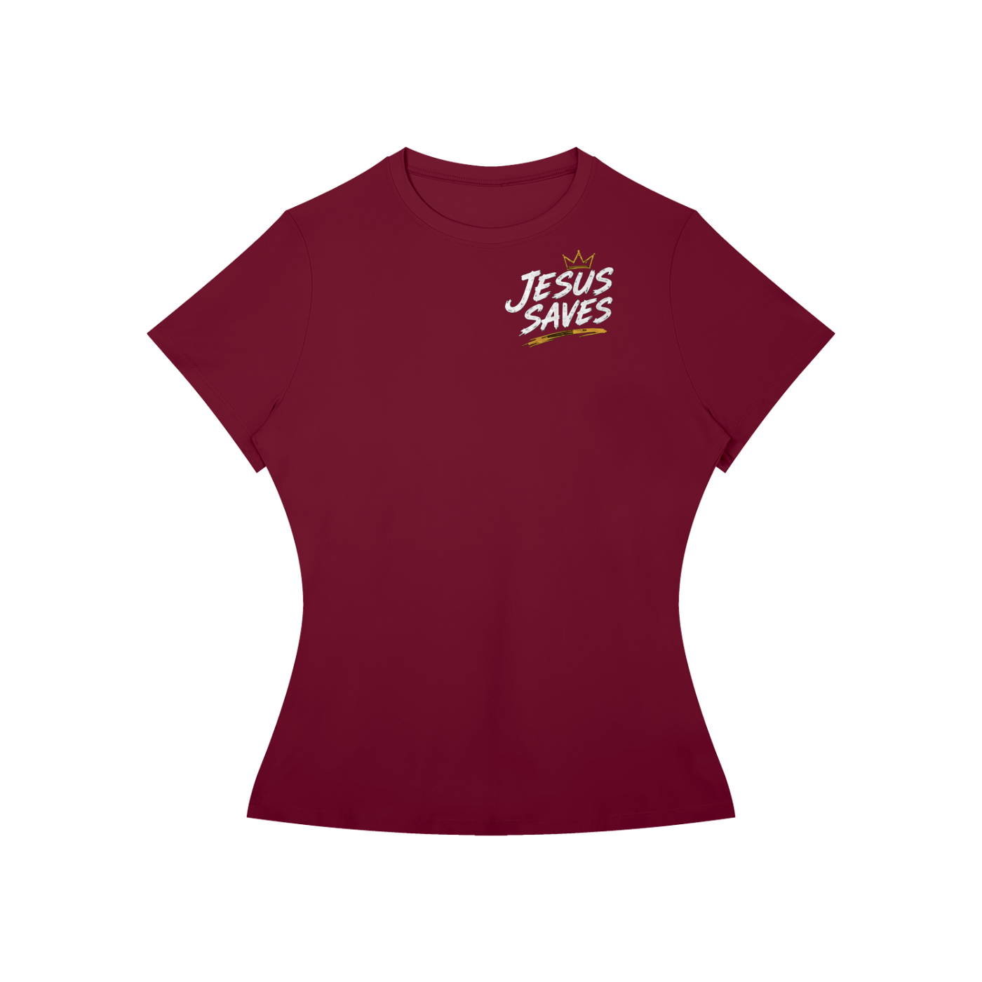 Jesus Saves Romans 10:9 Women's Performance Tee