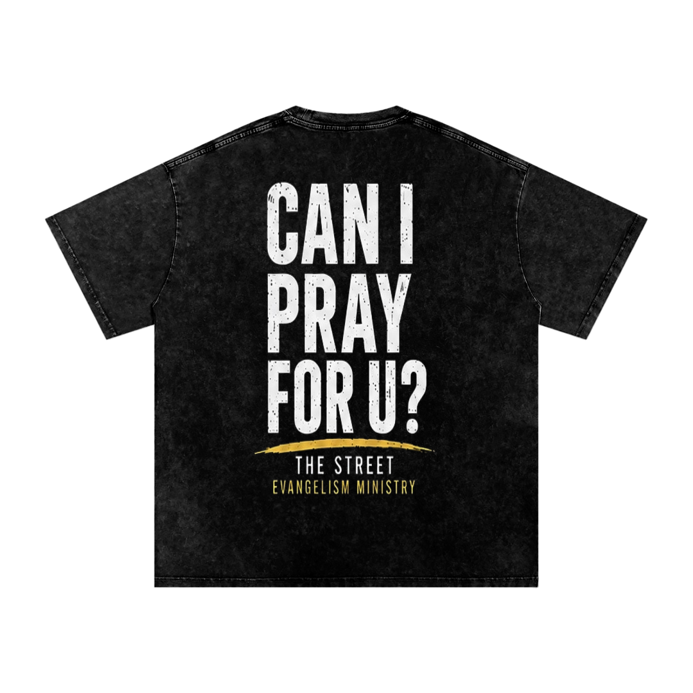 Can I Pray For U? – Snow Washed Oversized Cotton Tee